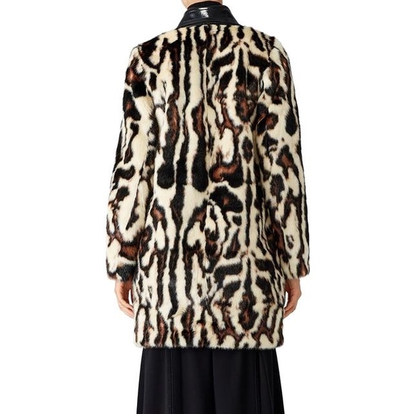 Carven Animal Print Faux Fur Coat - Picture 3 of 16